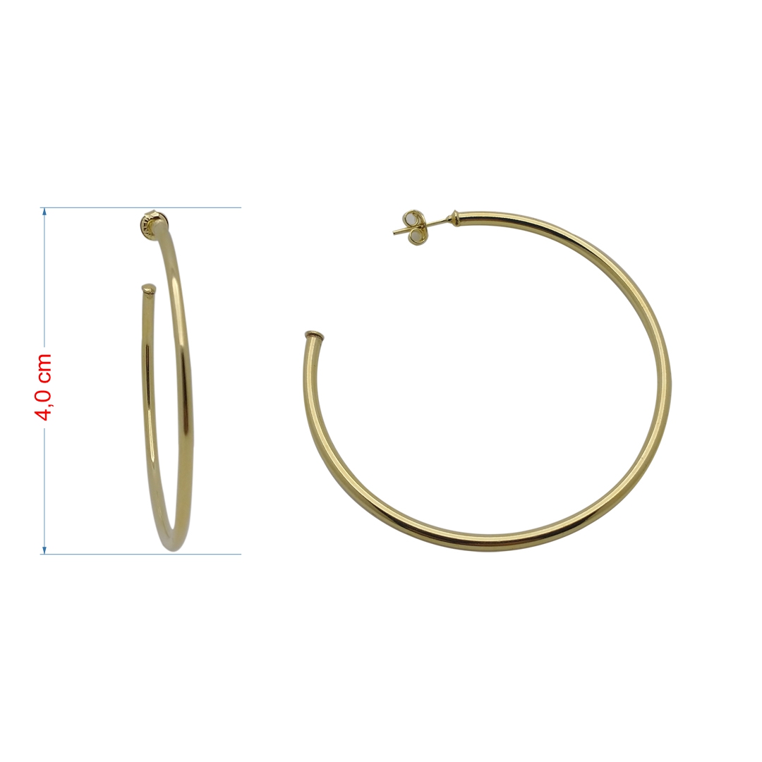 Comprar Brincos Folheados a ouro 18k argola.